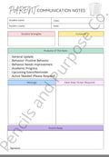 Parent Communication Log