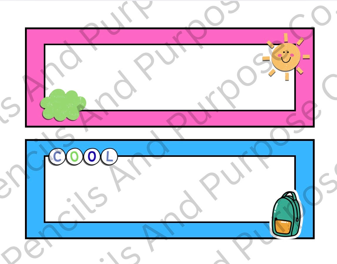 Color Pop Classroom Labels