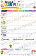 Rainbow Weekly Lesson Plan Form