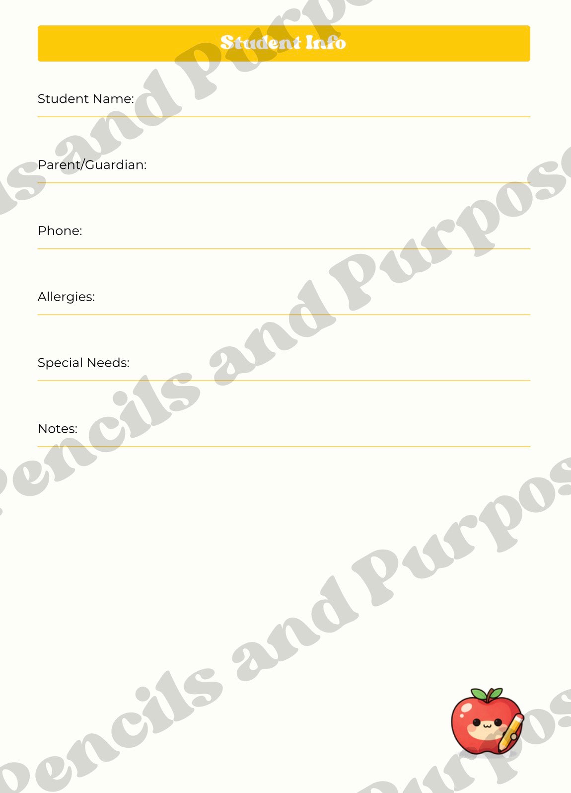 Substitute Teacher Binder