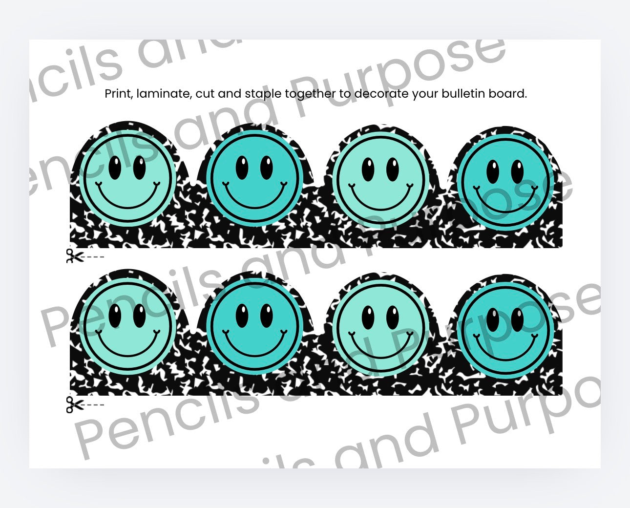 Blue Smiley Border