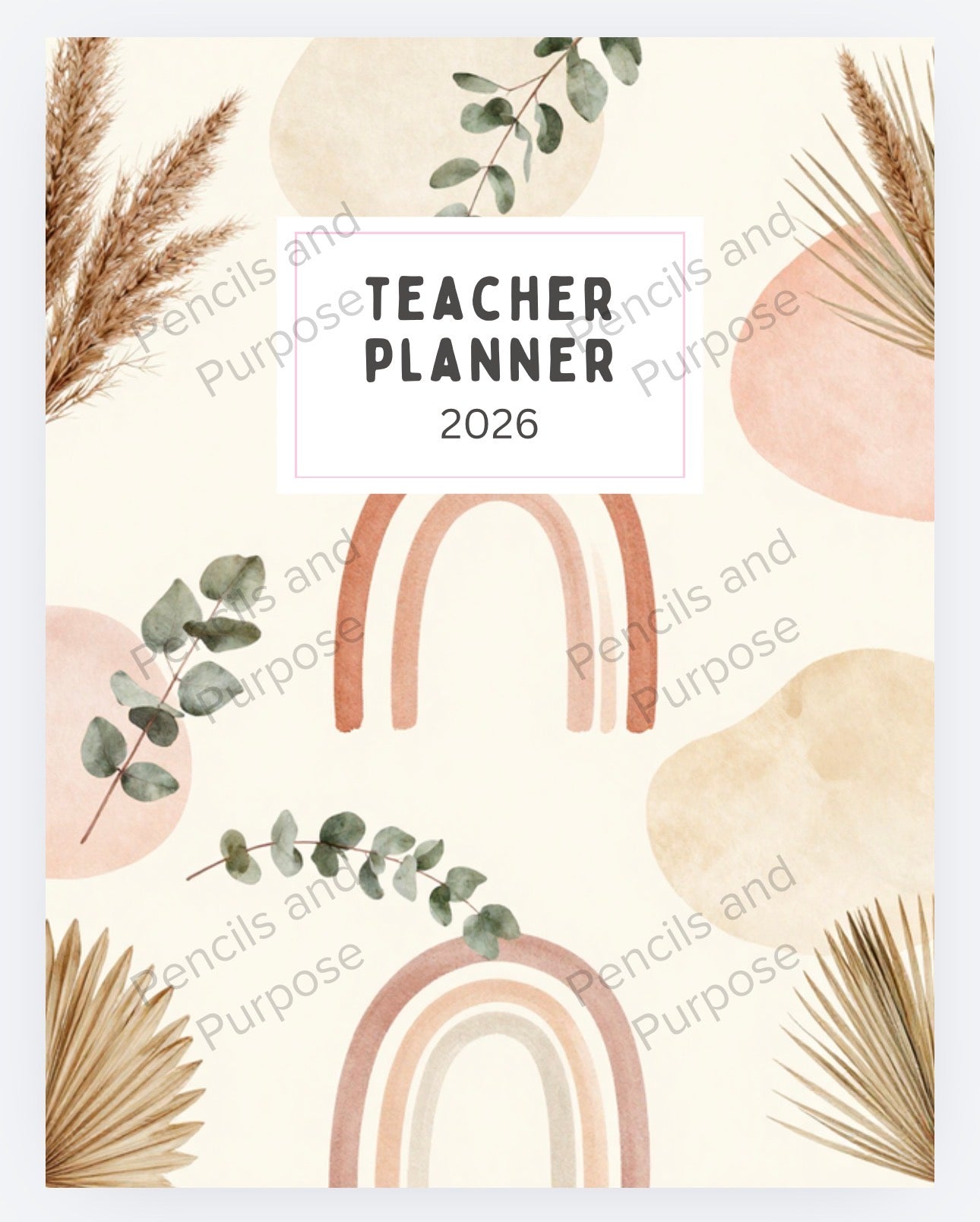 Boho Teacher Planner 2026