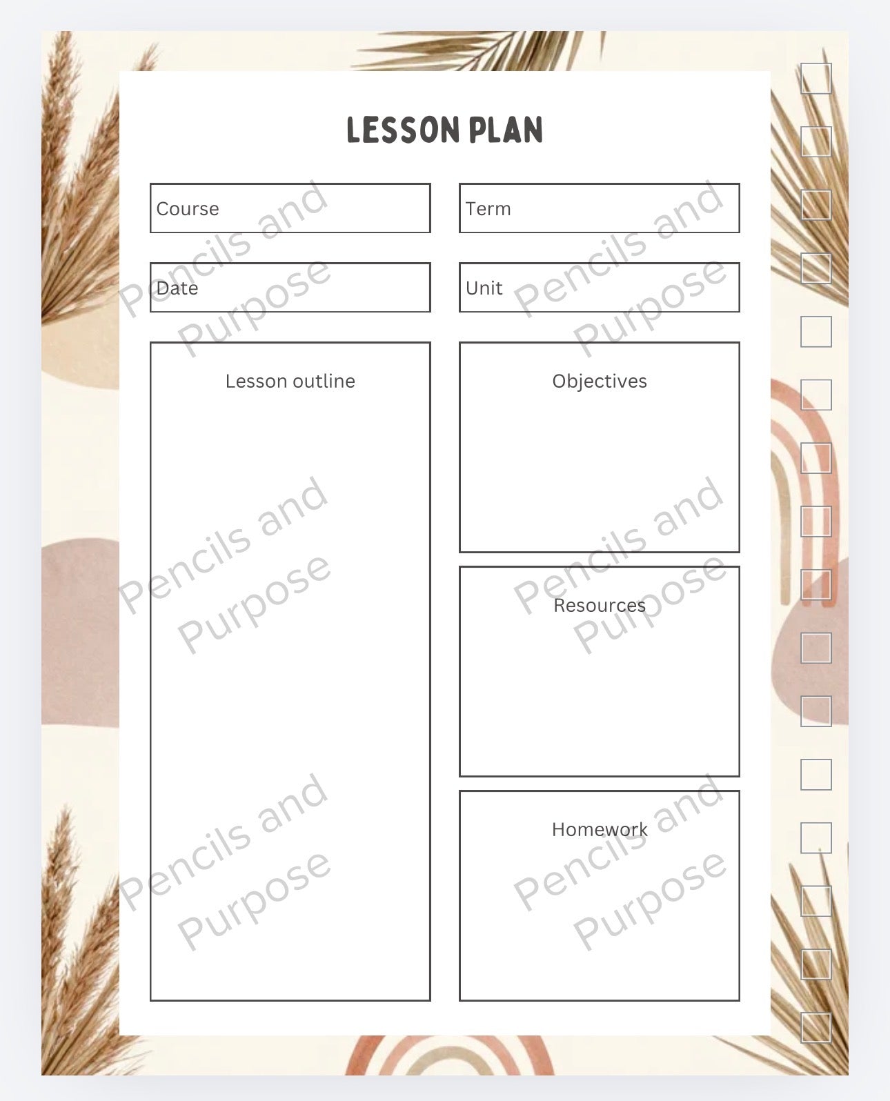 Boho Teacher Planner 2026