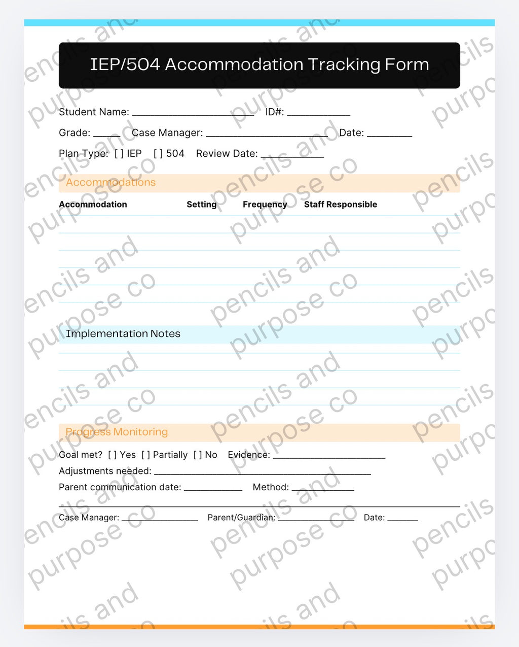 Student Success Forms / Middle and High School