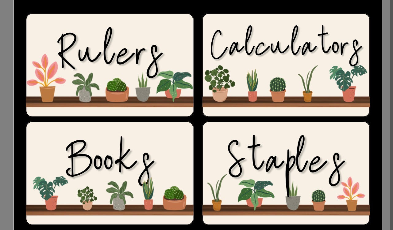 Plant Classroom Labels