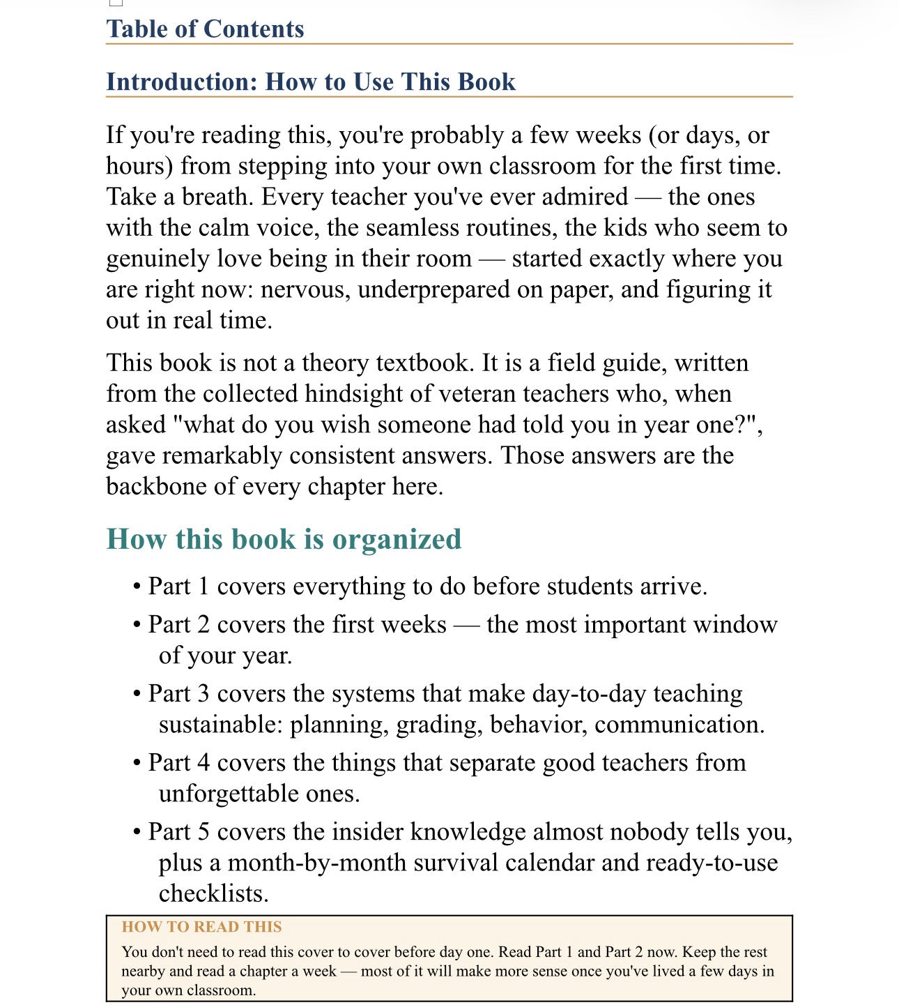 First Year Teacher Survival Guide