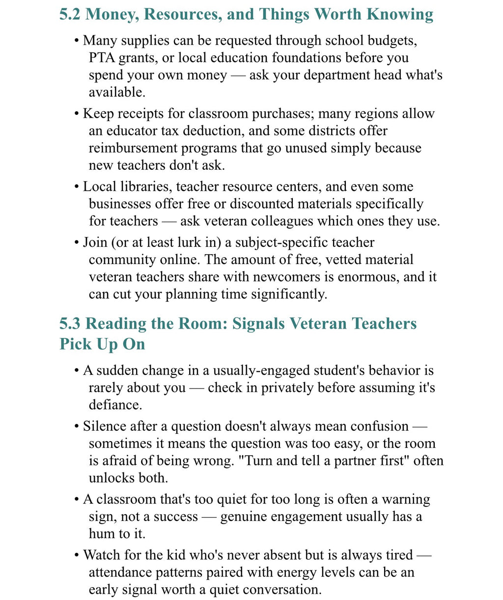 First Year Teacher Survival Guide