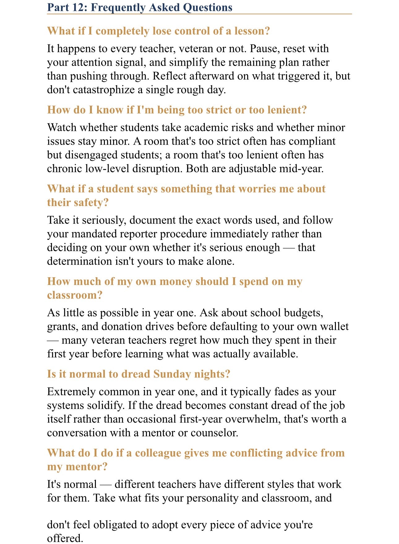 First Year Teacher Survival Guide