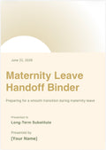Maternity Leave Sub Binder