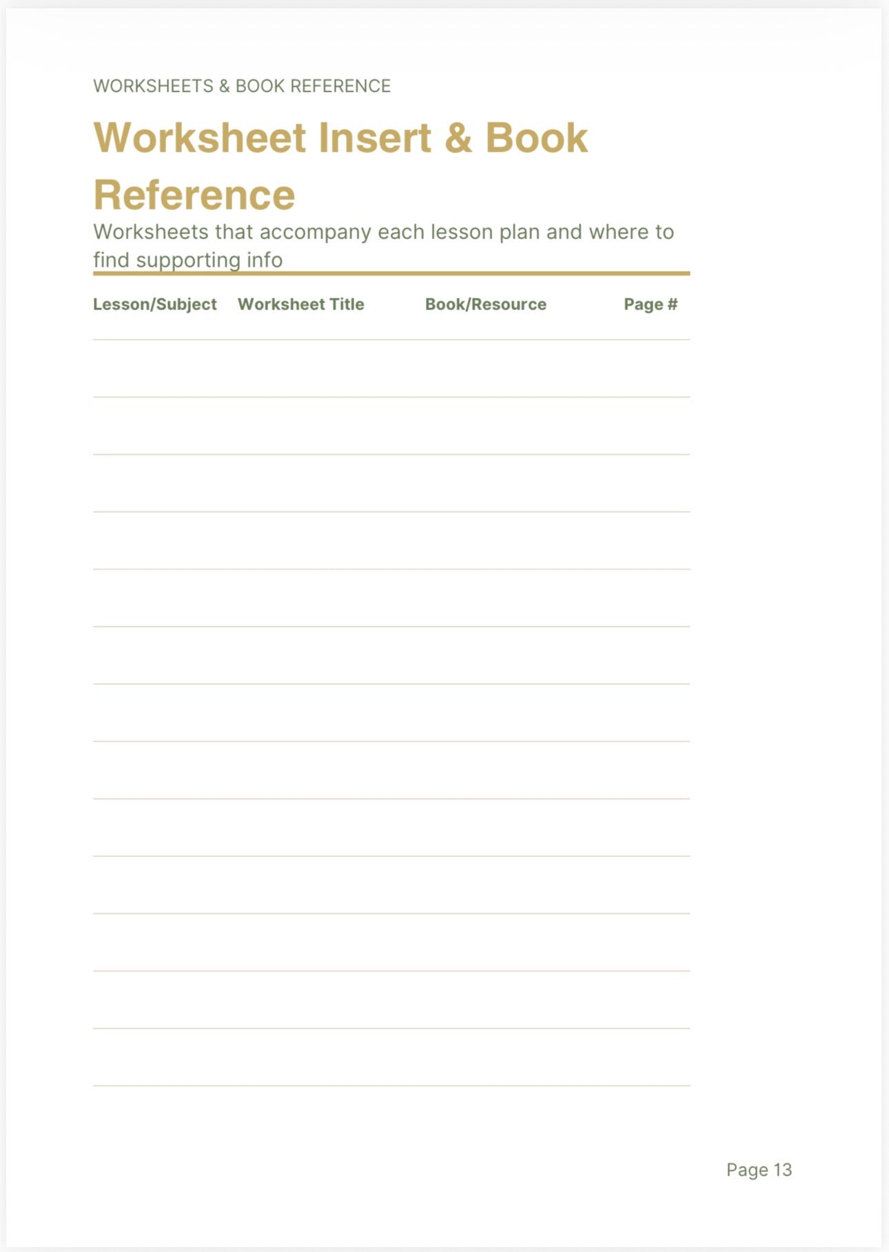Maternity Leave Sub Binder