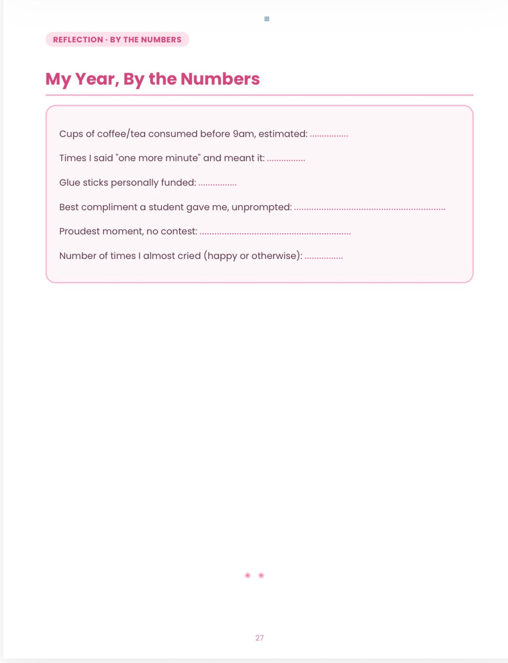 Teacher Activity Funbook
