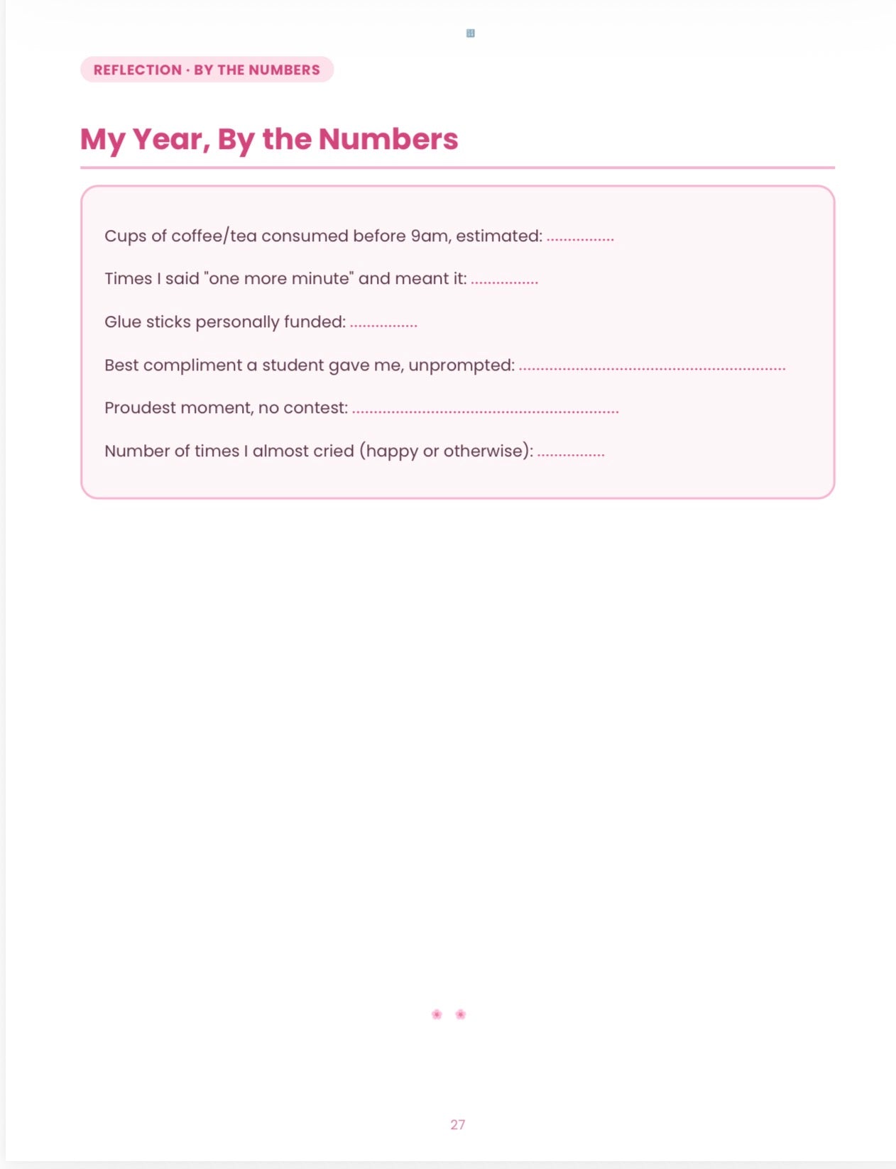 Teacher Activity Funbook