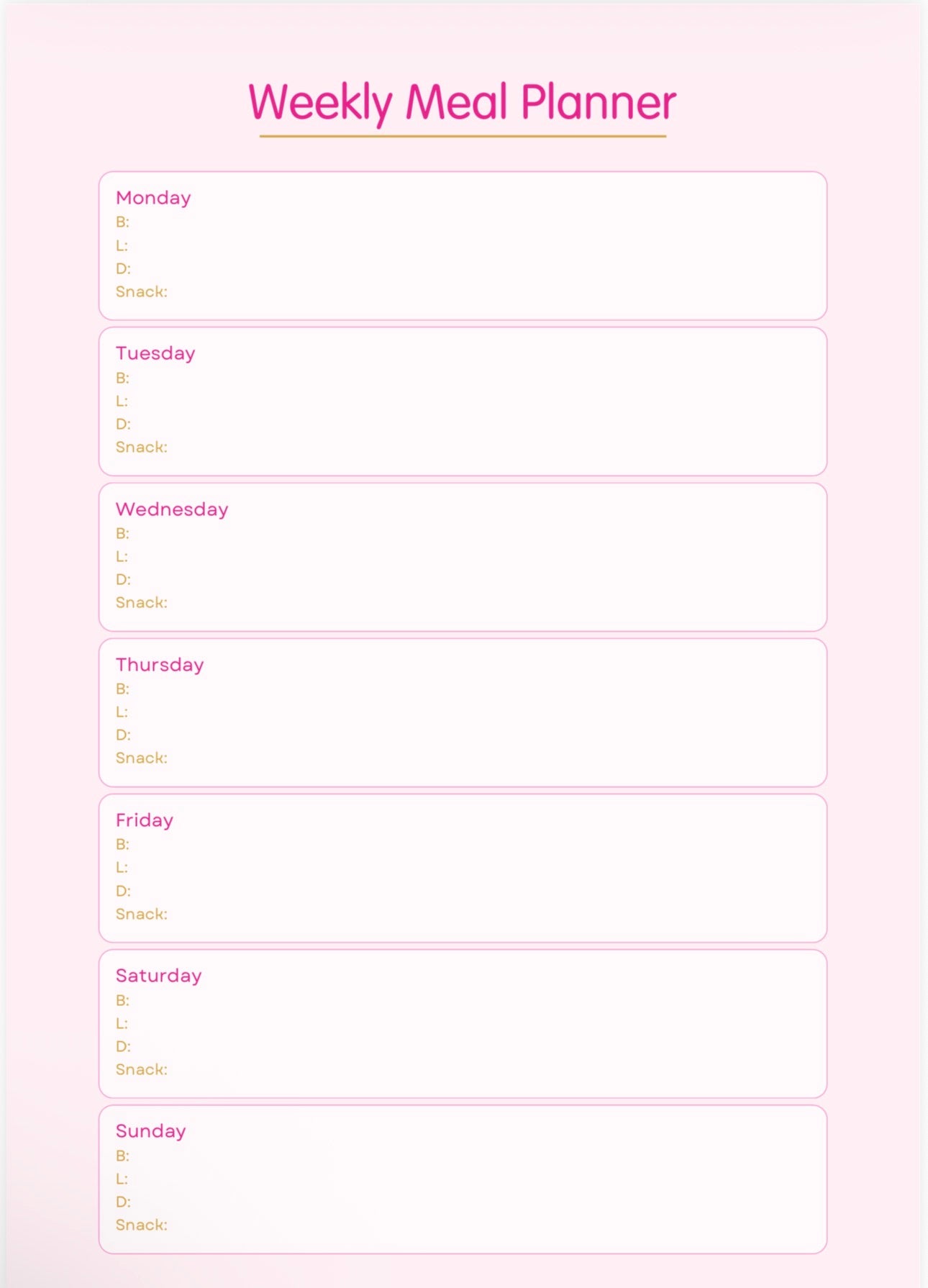 Teacher Barbie Self Care Planner