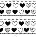 Black And White Heart Border