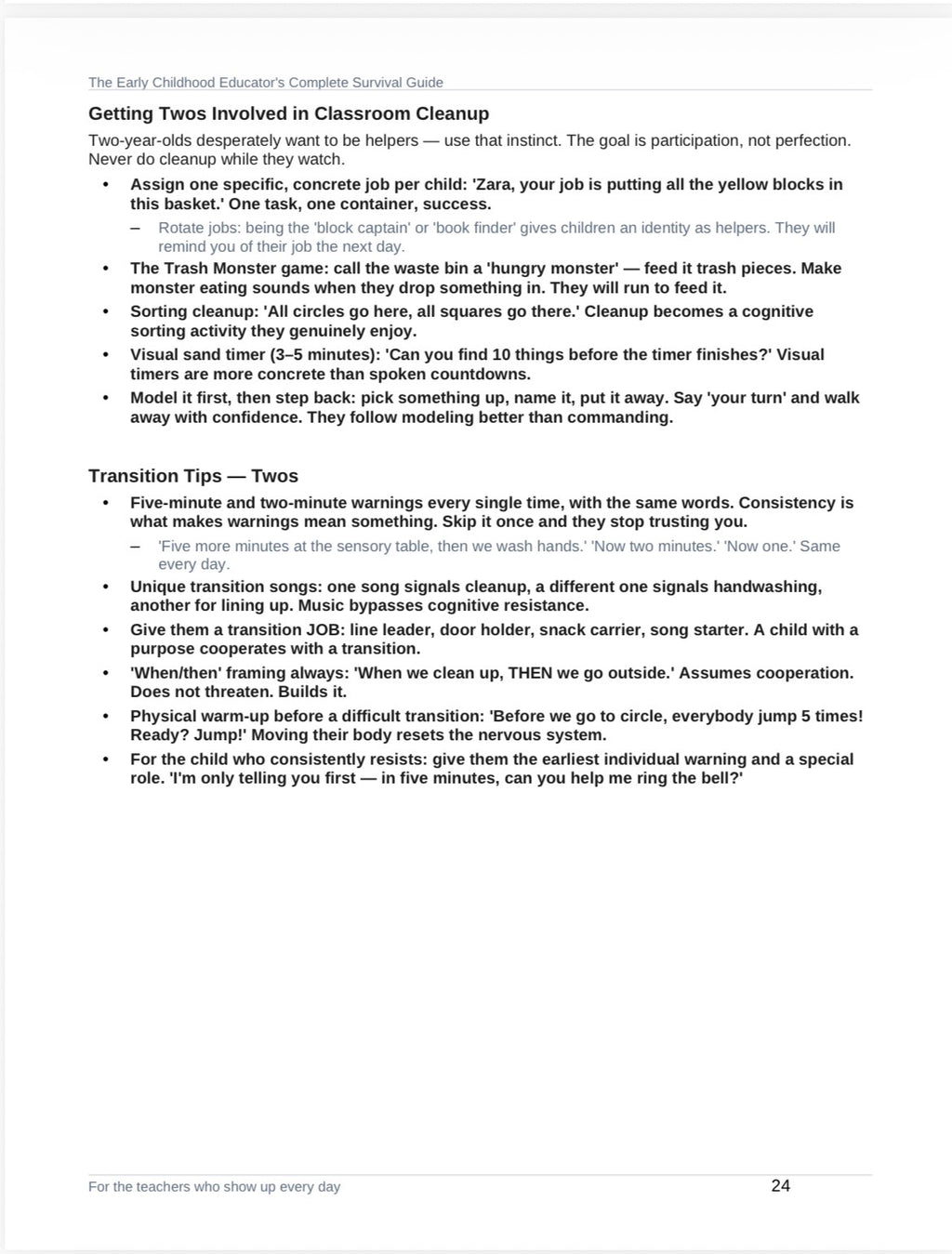 The Early Childhood Educators Ultimate Survival Guide