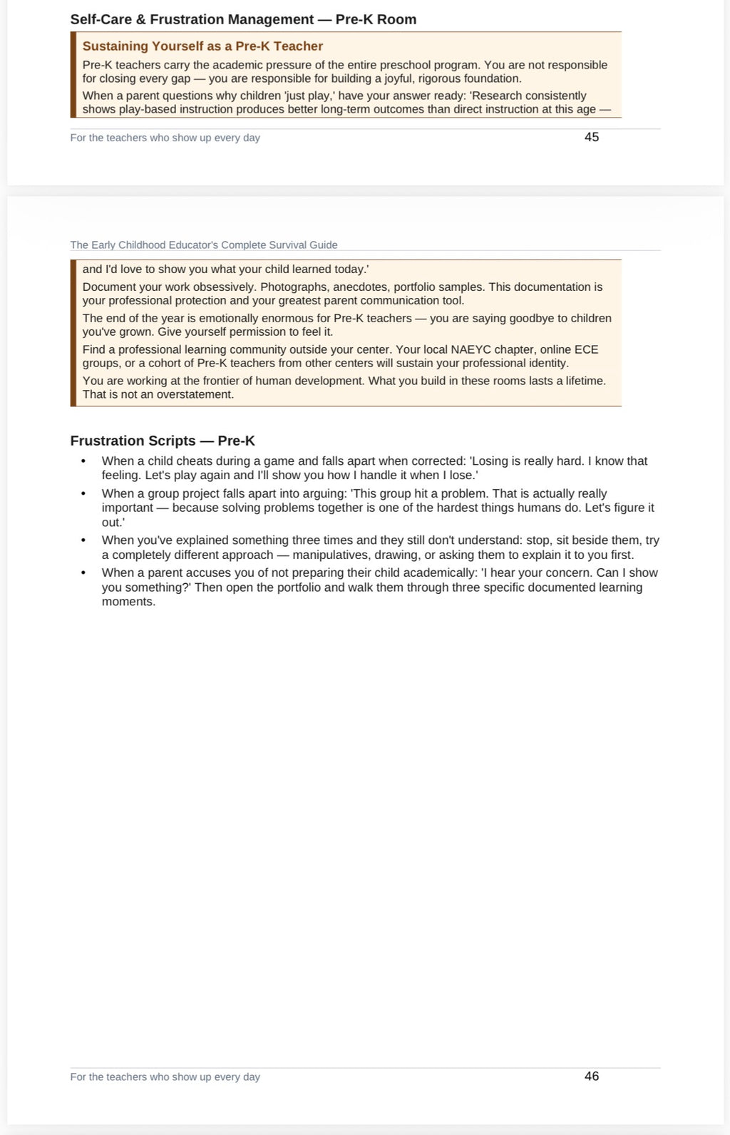 The Early Childhood Educators Ultimate Survival Guide