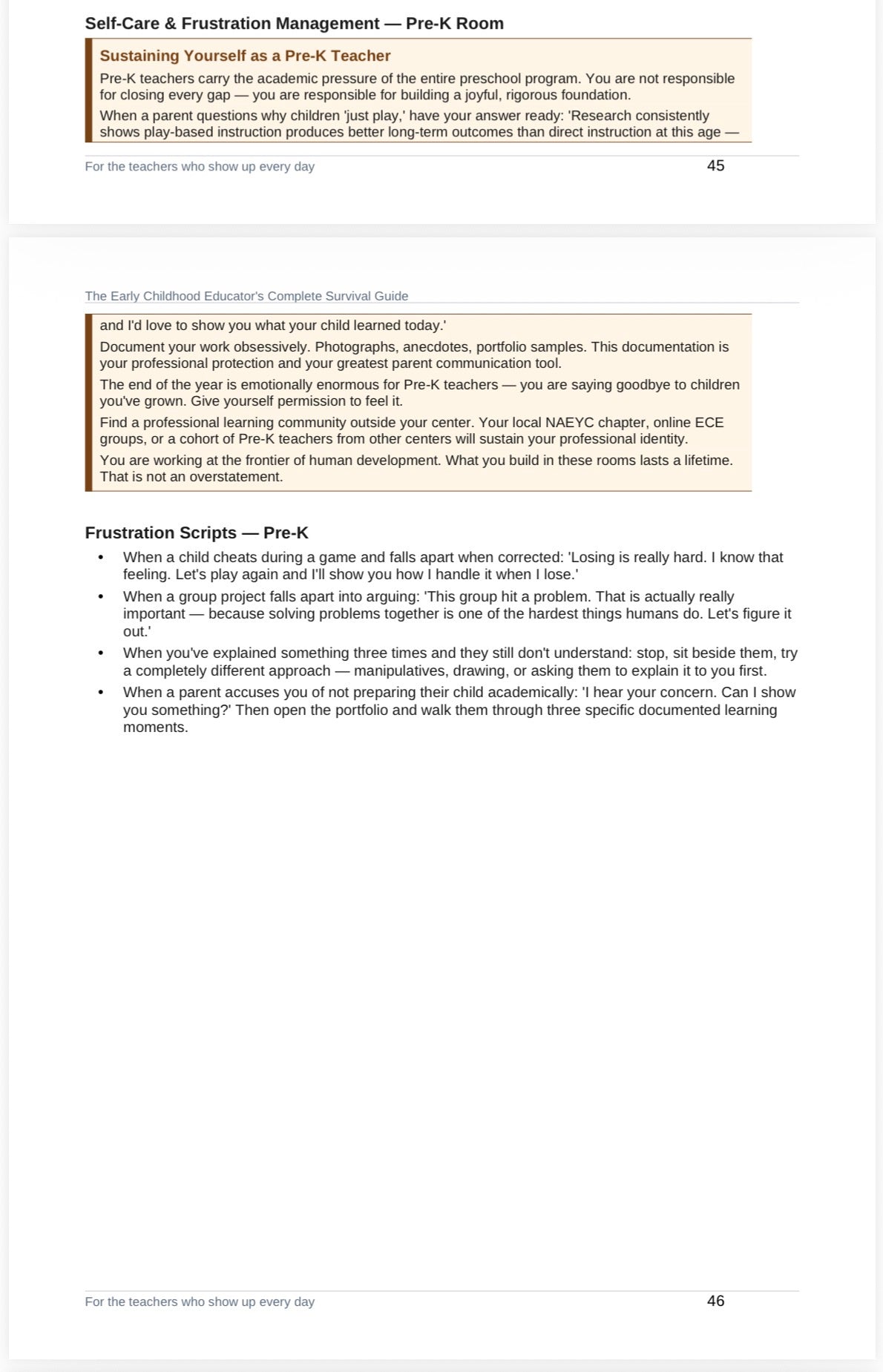 The Early Childhood Educators Ultimate Survival Guide