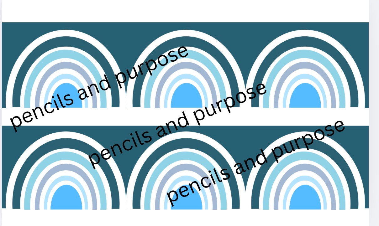Blue Raspberry Rainbows Border